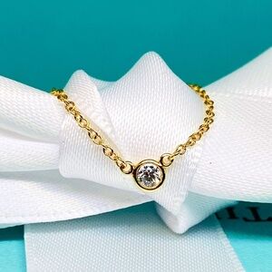 Tiffany & Co. .05 carat 18k Yellow Gold Peretti By The Yard Diamond Necklace